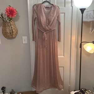 SHEIN Sparkling Pink Maxi Dress